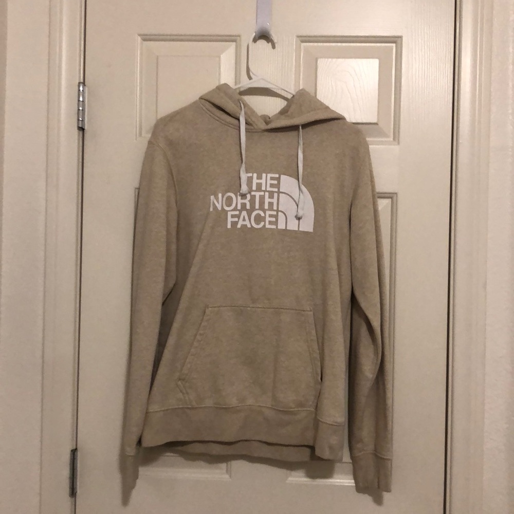 north face beige hoodie